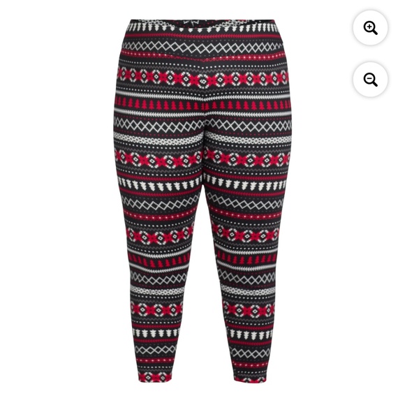 Holiday Time Women’s Plus Fairisle Leggings Size 1X NWT - Picture 1 of 2
